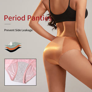 Hoge Kwaliteit Dames <span class=keywords><strong>3</strong></span>-laags Kant Sexy Sanitair Slipje Lage Taille Menstruatie Slipje - Product Image 2