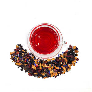 Thé en vrac mélangé aux fruits et aux fleurs Crème Thé aux myrtilles Hibiscus Raisins secs Menthe Bleuet Thé mixte détox amincissant - Product Image 3