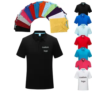 High Quality 100% pure Cotton mens plain color golf polo shirts Custom Logo Design Lapel Collar Polo T Shirts for men