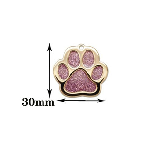 New Popular Logo Letter Modern Luxury <strong>Personalised</strong> Engrave Diamond Rose Gold Sublimation Blank Cat ID Paw Pet <strong>Dog</strong> <strong>Tag</strong> - Product Image 6