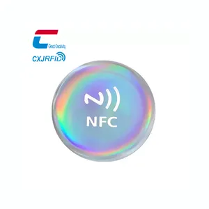 Customized Social Media Nfc Tap Sticker For Phone Sharing Contact Information Waterproof Epoxy Nfc Tag