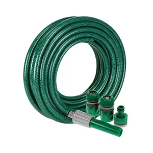 PVC Discharge Hose Flexible Conduit Pipe Customized Color / Size Garden Water Hose With Connector Reel