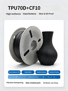 Filament 3D en fibre de carbone TPU 70D CF 1kg, résistant à l'usure, à fort rebond, à faible température, résistant aux chocs - Product Image 2