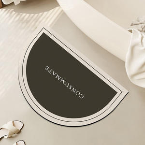 Tapis de bain doux en terre de diatomées en forme de U, antidérapant, séchage rapide, design minimaliste, fibre de polyester - Product Image 5