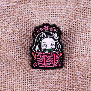 49 colores de alta calidad <span class=keywords><strong>Anime</strong></span> Kamado Tanjiro Metal Cloisonne Badge Pins Metal Craft en bolsa OPP y paquete de tarjetas - Product Image 4