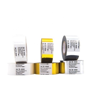 Scf900 30Mm * 100M Dập Nóng Giấy Gói Ngày Hàng Loạt Mã Hóa In Ấn Ribbon Mạ Vàng Dập Nóng Lá Vàng Pet Nhựa Chung - Product Image 2