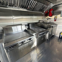 Camion de restauration commercial, remorque alimentaire entièrement équipée en acier inoxydable pour la vente, idéale pour la restauration rapide, les pizzas, le barbecue et les glaces