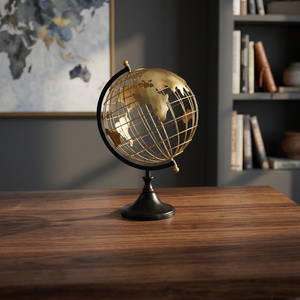 Globe en métal artisanat pour la décoration de la maison bureau Art décor Sculpture métal décoration de la maison pour salle d'étude directement de l'Inde - Product Image 3