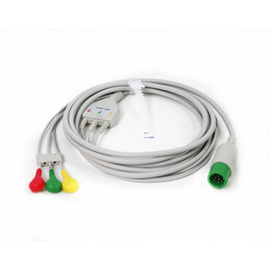 สายเคเบิลสำหรับผู้ผลิตทางการแพทย์ที่เข้ากันได้กับ EKG แยกออกซิเจนโพรบหนึ่งชิ้นคลิปติดตะกั่ว5สายสำหรับมอนิเตอร์ขั้วต่อ <span class=keywords><strong>ECG</strong></span> - Product Image 1