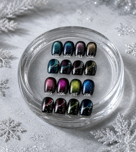 Vernis à ongles magnétique effet œil de chat 8 couleurs, base noire, lignes scintillantes, gel UV pour <span class=keywords><strong>nail</strong></span> <span class=keywords><strong>art</strong></span> - Product Image 4
