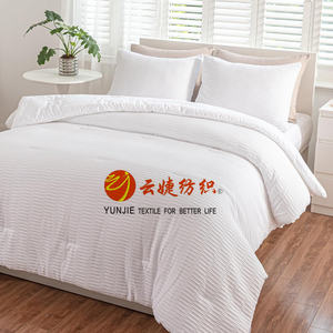 Algodón-Como Jacquard Microfibra Seersucker Ropa de cama Edredón Tela - Product Image 4