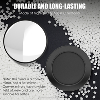 Mini miroir de maquillage de poche rond magnétique pour téléphone portable Miroir convexe mince pour selfies Vlogging Streaming