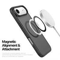 Coque de téléphone magnétique semi-transparente antichoc pour iPhone 17 Pro Max et iPhone 17 Series, protection multi-couches anti-chute