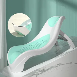 Support de bain portable pour bébé pour nouveau-né soutenant avec un soutien doux pour le dos et la tête