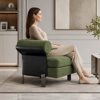 YUAN CHANG Set Sofa Kulit PU Modern dengan Kursi Rebah dan Kaki Baja Tahan Karat Perabot Kamar Tidur Ruang Tamu