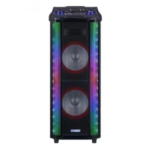 Dual 10 pulgadas Kalonka Portable Trolley <span class=keywords><strong>Speaker</strong></span> Outdoor Big Loud Garden Karaoke Altavoces TD1070 - Product Image 1