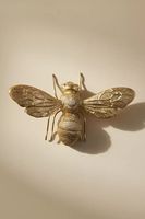 Décorations murales de qualité supérieure avec des abeilles en forme de forme de fleurs, finition dorée, art mural fait main au design tendance, en vente