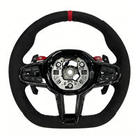 Volante Personalizado para BMW G20 330i X3 G01 540i G30 M550i X5 G05 G80 M3 G82 M4 M240i G42 Lci, Completamente en Cuero y Alcántara