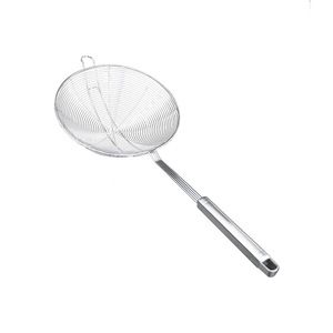 Stainless Steel Strainer With Hook Multifunctional Kitchen Colander For Hot Pot Noodles Vegetables Dumplings Frying Food - Product Image 2