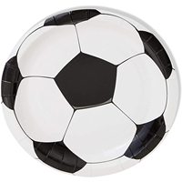 Fournitures de fête de football assiettes en papier de football ensemble de vaisselle jetable pour décorations de fête sportive d'anniversaire