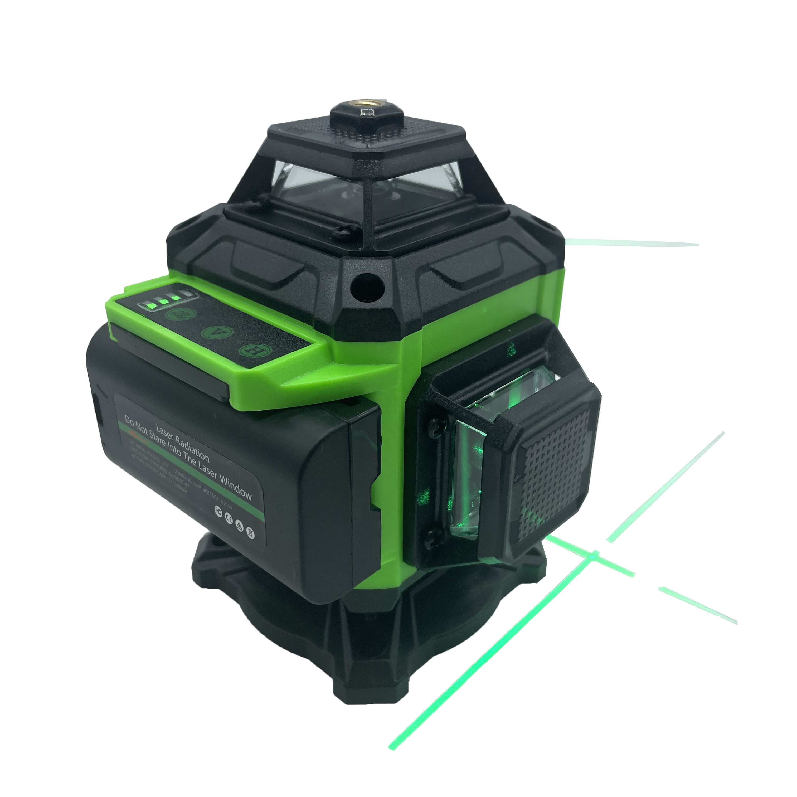 Niveau Laser Vert 16 Lignes – Auto-nivelant Avec Télécommande Et Batteries