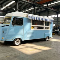 Camion de restauration mobile de style vintage, chariot à snacks personnalisé avec cuisine complète pour la vente de café, de glaces, de hot-dogs, de nourriture rapide en plein air