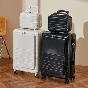 Valise Yongsheng 20 pouces à roulettes silencieuses universelles, valise de voyage résistante aux chocs 26 pouces, couleur unie, unisexe - Product Image 3