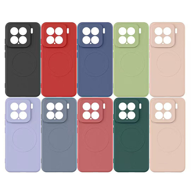 Top Sell Liquid Silicone TPU Magnetic Phone Case For Xiaomi 15 Pro 14 Ultra 13 12 Candy Color Soft Skin Feel Mobile Phone Cover