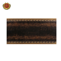 Moulure de plafond décorative en PS Banruo, grain de bois foncé doré antique, pour villa et hôtel