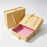 Minimalistische Hochwertige Schubladenbox in Cremefarben mit Kontrast-Einsatz, Starre Verpackungsboxen mit Prägung für Luxus-Schmuck und Premium-Kosmetik, Individuell Anpassbar