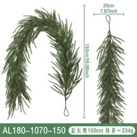 Guirlande Artificielle Décorative Transfrontalière pour la Maison, Aiguilles de Pin Douces au Toucher, Fleurs Modernes, 35cm, Facile à Ranger, Noël, Remise de Diplôme