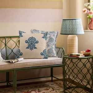 Fodera per cuscino Primavera/Estate, Elegante Serie Blu, Federa Decorativa per la Casa, Ricamata e Stampata, per Divano e Soggiorno - Product Image 3