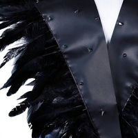 Nouvelle cape en plumes douce et confortable, clous, châle gothique luxueux, cosplay, soirée, mariage, accessoires de costume