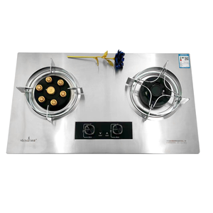 2-burner điện đung hộ gia đình Bếp gas HOB bếp được xây dựng trong thiết bị nhà bếp nấu ăn nhà thép không gỉ bạc đôi Burner - Product Image 5