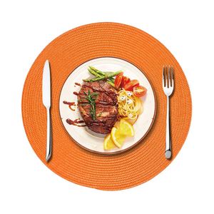 Hot Sale Plastic PP Circle Placemat Hand-Woven Heat Insulation No-Wash Modern Minimalist Decorative Table <b>Mat</b> Multicolor - Product Image 5