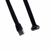 Câble de charge rapide USB C vers USB C 60W OEM ODM, câble de données Type C à angle droit de 90 degrés pour manette de jeu, ordinateur portable, téléphone portable