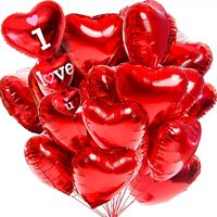 LOVE Valentine's Day 18 Inch Heart Pink Red Foil Balloon Birthday Helium Balloons Girl Wedding Party Decorations Balloon Toys