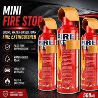 Extincteur portable miniature de secours classe A pour voiture, 500 ml, mousse à base d'eau, vente en gros, en vrac