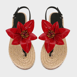 YX 2025 Women's Casual <b>Flats</b> New <b>Summer</b> Style Versatile Vacation One-Word Buckle Flower Roman Outdoor Fisherman's Fashion Trend - Product Image 2