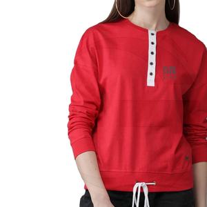 Sweat-shirt à manches longues et col ras du cou pour femme, broderie personnalisée - Product Image 1
