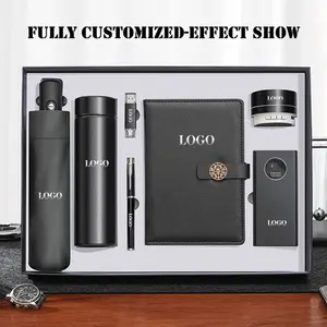 Hot Sale Luxury Business Thermos Gift Set Promotional Leather Belt Jewelry Men Gift Set Mens Business Card Gift Set Box
