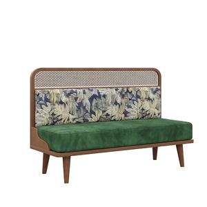 ที่นั่งบูธแบบโมเดิร์นสำหรับร้านอาหาร พร้อมโต๊ะรับประทานอาหารไม้เนื้อแข็ง เก้าอี้หุ้มเบาะ เฟอร์นิเจอร์เชิงพาณิชย์เกรด D - Product Image 4