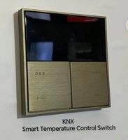 Système d'automatisation intelligent SEXANKA KNX, panneau de commutation mural à bouton-poussoir en aluminium à 6 interrupteurs, contrôle de la température