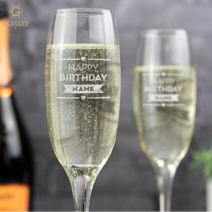 Personalized Wedding <strong>Champagne</strong> <strong>Flutes</strong> Laser Etched Custom Tulip <strong>Champagne</strong> Glass Text Luxury Bespoke Prosecco Glass for Weddings - Product Image 6