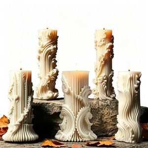 New Ideas Unique Silicone Molds 3D Cylinder Scented Candle Silicone Mould for Candle Making Handmade Aromatherapy Candles Soaps - Product Image 1
