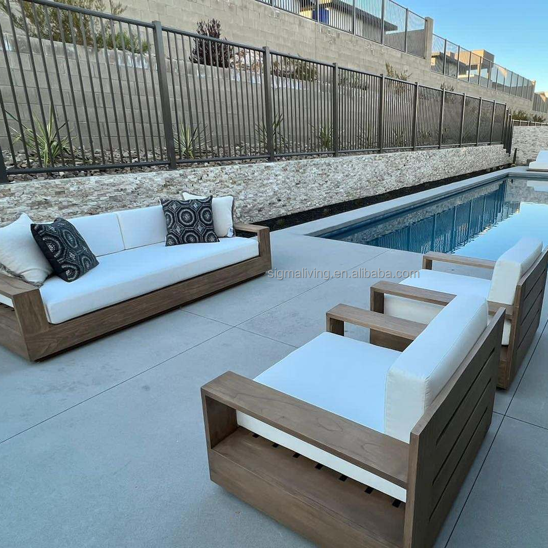 SIGMA Solid Teak Sofa Set Garden Sets Outdoor Furniture Teak Outdoor Furniture