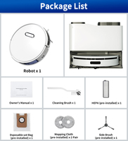 Robot de nettoyage automatique Smart Home Aspirateur sec et humide intelligent pour usage domestique avec fonction de nettoyage