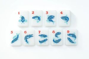 Jeu de Mahjong américain sur le thème de la nature et de la faune de l'<span class=keywords><strong>Alaska</strong></span>, design plantes et poissons frais - Product Image 4