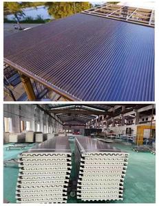 หลังคา<span class=keywords><strong>กระเบื้อง</strong></span>สองชั้นผนังฉนวนกันความร้อนที่ดีหลังคากระเบื้องเว้าและนูนหลังคาป้องกันแสงแดดอลูมิเนียมหยัก - Product Image 6