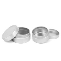 Petite pommade ronde de baume à lèvres dans un récipient en métal-Emballage cosmétique en aluminium, boîtes à bougies rondes, étuis d'échantillons de voyage